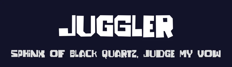 Juggler by Sahirul Iman, Semarang, alexatype — Display Font — thumbnail 2