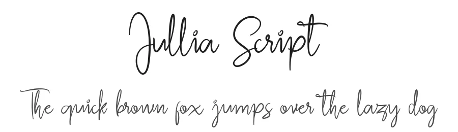 Jullia Script — Script Handwritten Font