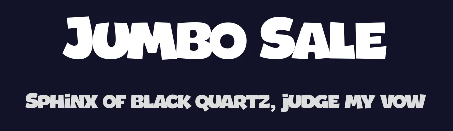 Jumbo Sale by Eko Bimantara — Display Font — thumbnail 2
