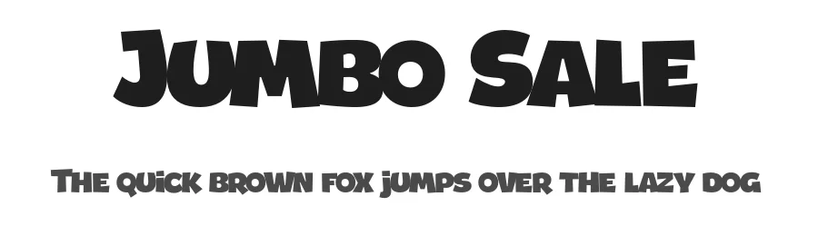 Jumbo Sale by Eko Bimantara — Display Font