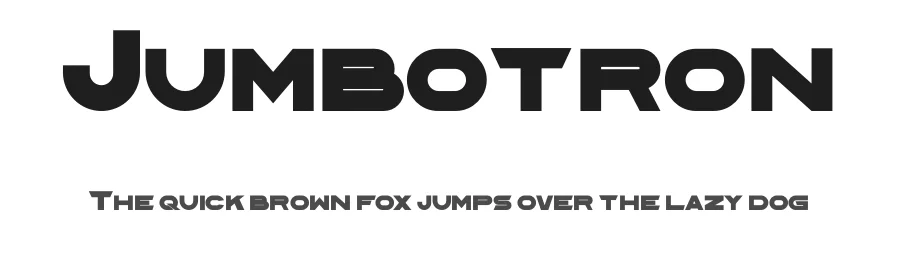 Jumbotron by Ian Langley โ Display Font