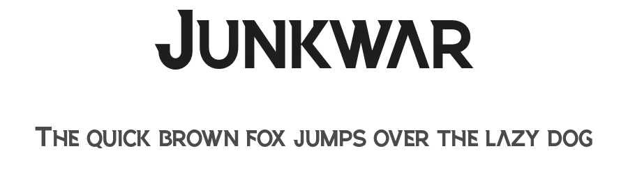 Junkwar by Bkhrudin Ja'far — Display Font