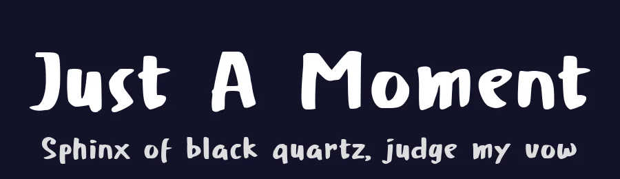 Just A Moment by Joe Letter — Script Handwritten Font — thumbnail 2