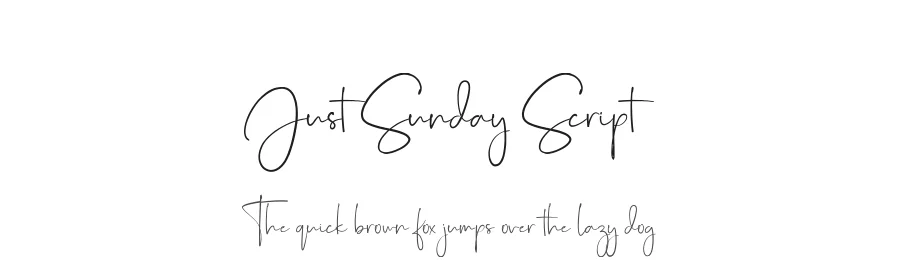 Just Sunday Script by Jamaludin — Script Handwritten Font