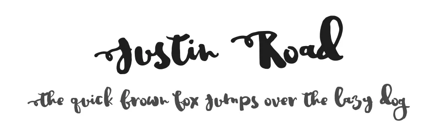Justin Road by Filia — Script Handwritten Font