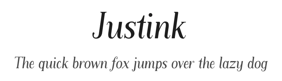 Justink — Serif Font