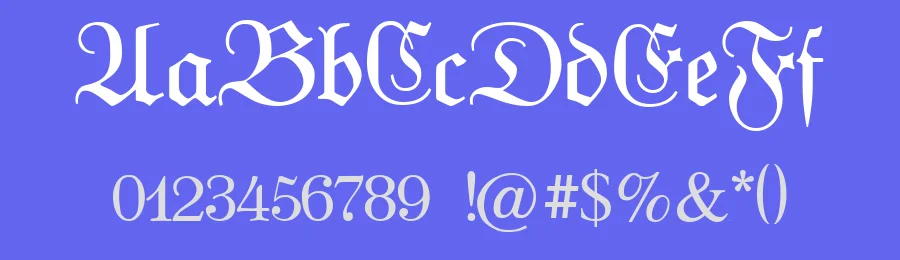 Kabinett Fraktur by Peter Wiegel nach Unger — Serif Font — thumbnail 3