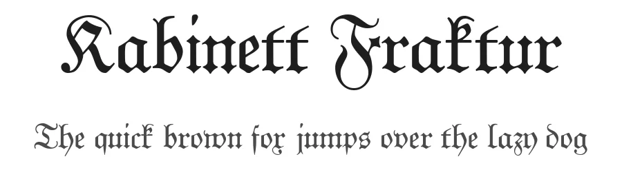 Kabinett Fraktur by Peter Wiegel nach Unger — Serif Font