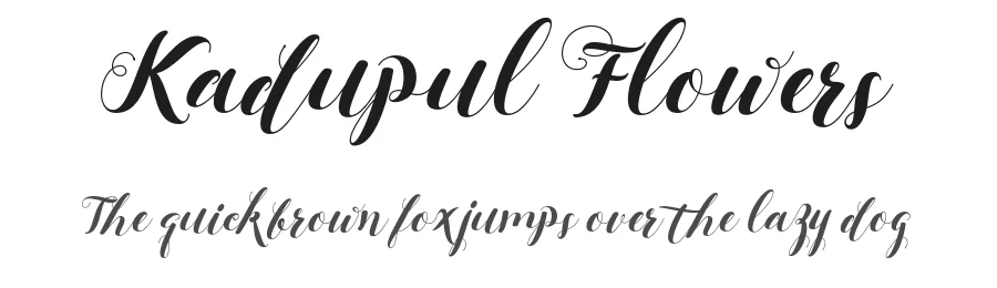 Kadupul Flowers by Gatype — Script Handwritten Font