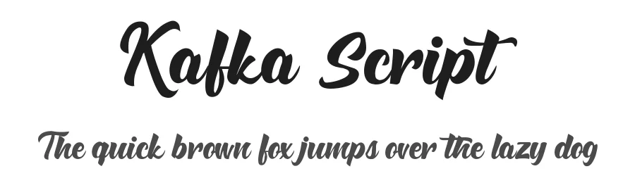 Kafka Script — Script Handwritten Font