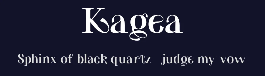 Kagea by Achmad Luthfi Mudhoffar — Serif Font — thumbnail 2