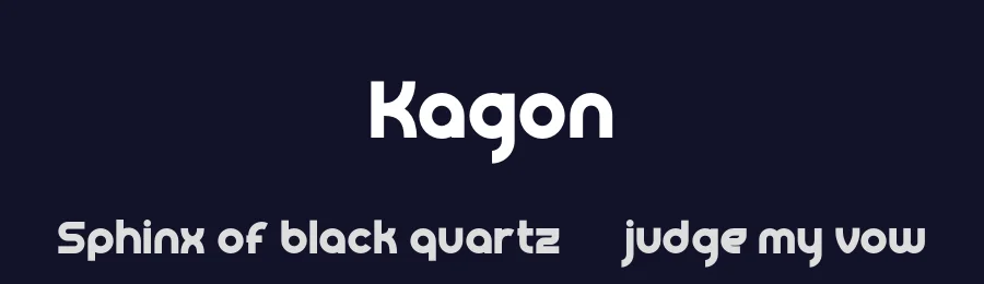 Kagon — Display Font — thumbnail 2