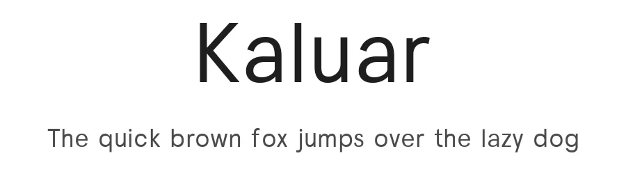 Kaluar by Diki Pradipta Tri Atmojo — Sans Serif Font