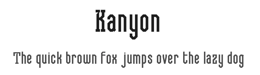 Kanyon by Misha Panfilov — Slab Serif Font