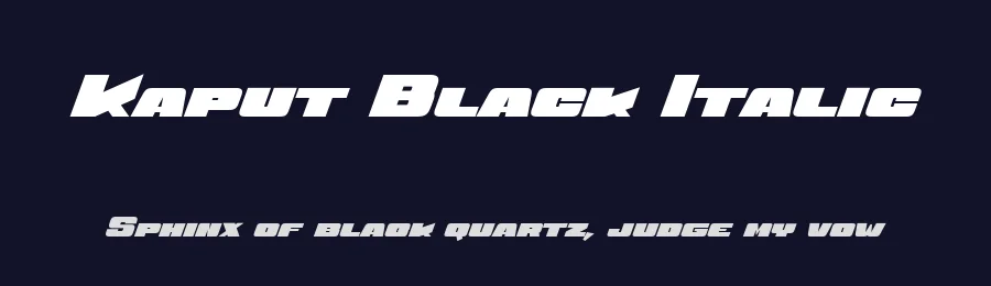 Kaput Black Italic by Fernando Haro — Display Font — thumbnail 2