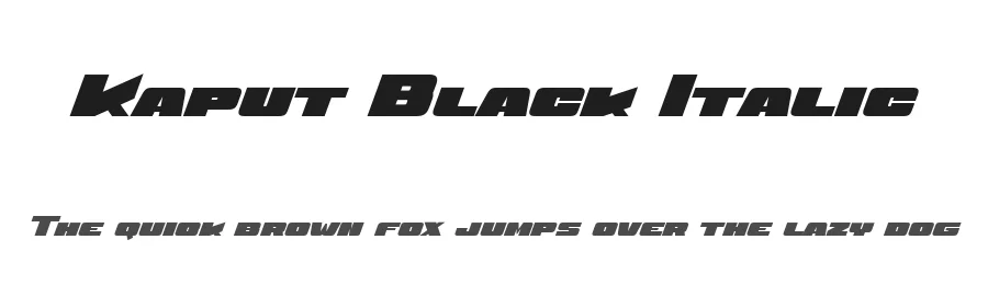 Kaput Black Italic by Fernando Haro — Display Font
