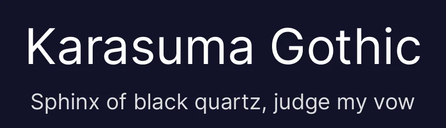 Karasuma Gothic by Rasmus Andersson, Ryoko Nishizuka — Sans Serif Font — thumbnail 2