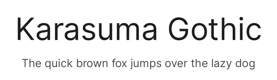 Karasuma Gothic by Rasmus Andersson, Ryoko Nishizuka β Sans Serif Font