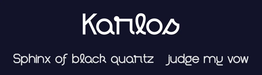 Karlos by Muhammad Sagara Nararya — Display Font — thumbnail 2