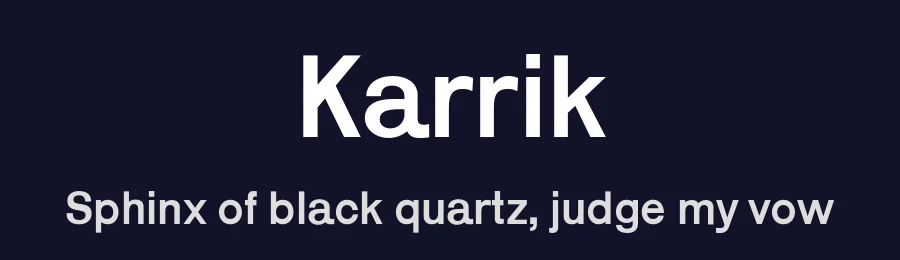 Karrik — Sans Serif Font — thumbnail 2