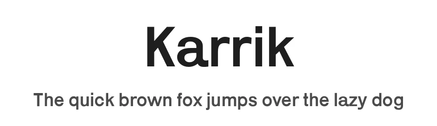Karrik β Sans Serif Font