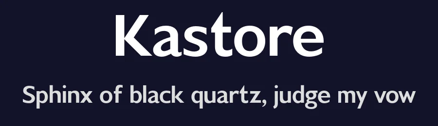 Kastore by Aleksey Ryabov — Sans Serif Font — thumbnail 2