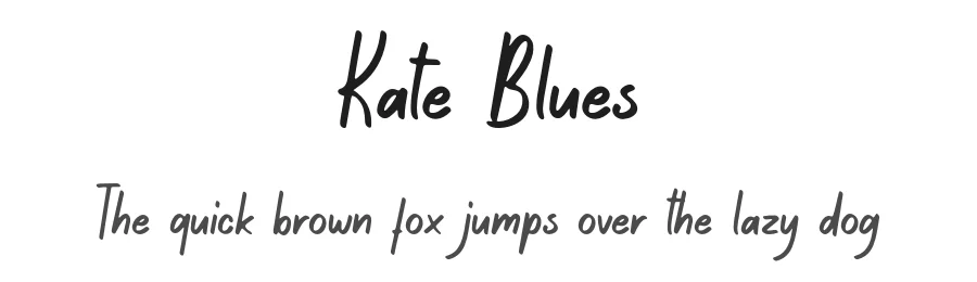 Kate Blues by forberas — Script Handwritten Font