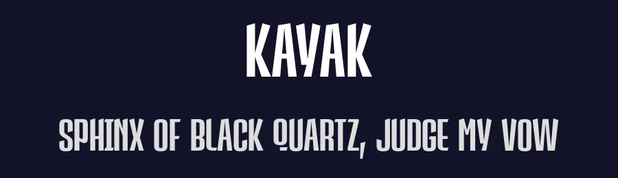 Kayak by George Triantafyllakos — Display Font — thumbnail 2