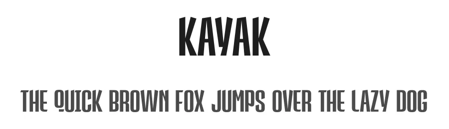 Kayak by George Triantafyllakos — Display Font
