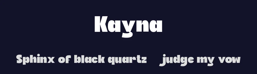 Kayna — Display Font — thumbnail 2