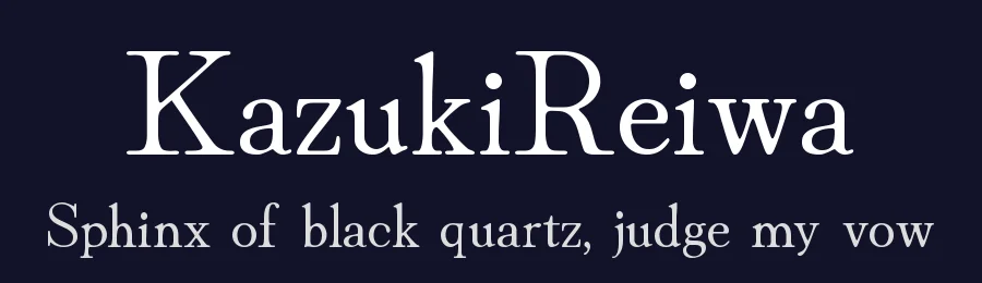 KazukiReiwa by Kazuki Kimura — Serif Font — thumbnail 2