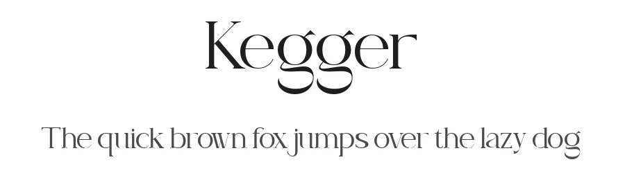 Kegger by Akhmad Husein Rifa'i โ Serif Font