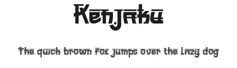Kenjaku by Gabrielle Devina S — Display Font