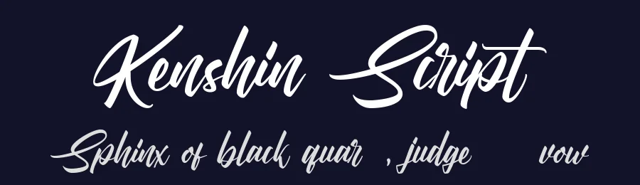 Kenshin Script — Script Handwritten Font — thumbnail 2