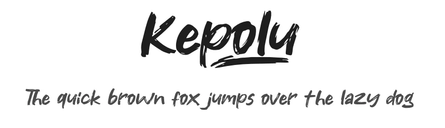Kepolu by Khurasan — Script Handwritten Font