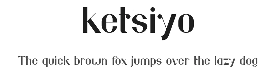 Ketsiyo by Aswangga β Sans Serif Font