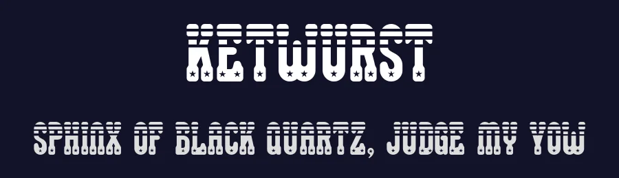 Ketwurst by Peter Wiegel - CAT-Fonts Germany — Display Font — thumbnail 2