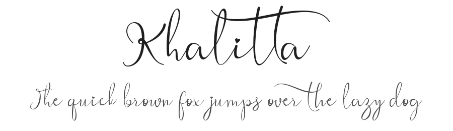 Khalitta by Yogaletter 2020 (Isroni Yoga Prasetya) — Script Handwritten Font