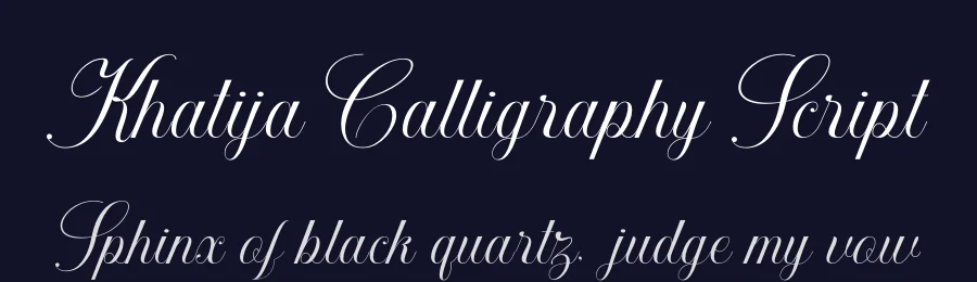 Khatija Calligraphy Script — Script Handwritten Font — thumbnail 2