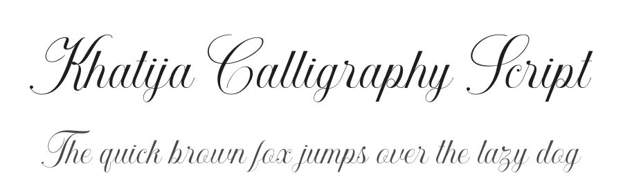 Khatija Calligraphy Script — Script Handwritten Font