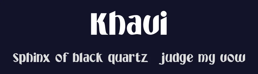 Khavi by Pandeka Studio — Display Font — thumbnail 2