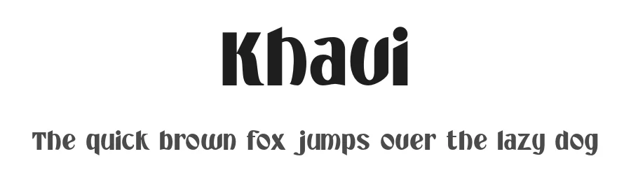 Khavi by Pandeka Studio — Display Font