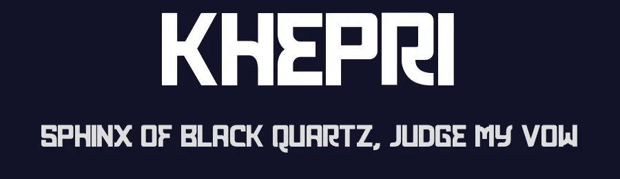 Khepri by Eric Ochaya — Display Font — thumbnail 2