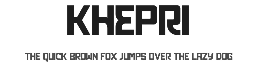 Khepri by Eric Ochaya — Display Font