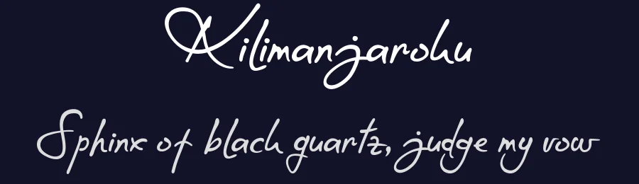 Kilimanjaroku — Script Handwritten Font — thumbnail 2