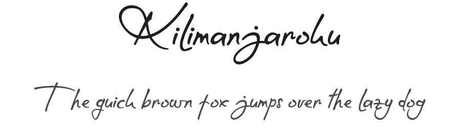 Kilimanjaroku — Script Handwritten Font