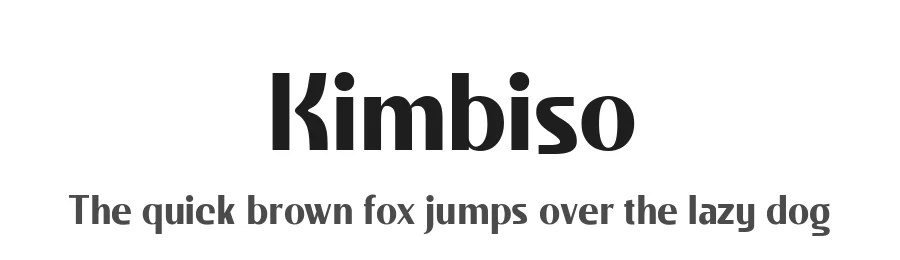 Kimbiso by Abdul Artega — Sans Serif Font