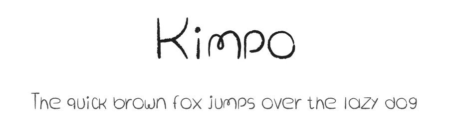 Kimpo by Elliot C — Script Handwritten Font
