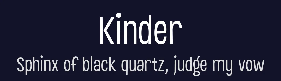 Kinder by George Triantafyllakos — Sans Serif Font — thumbnail 2