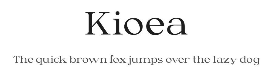 Kioea by Domini Czank — Serif Font